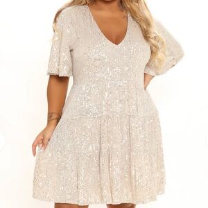 Fashion Nova All Ready Sequin Mini Dress